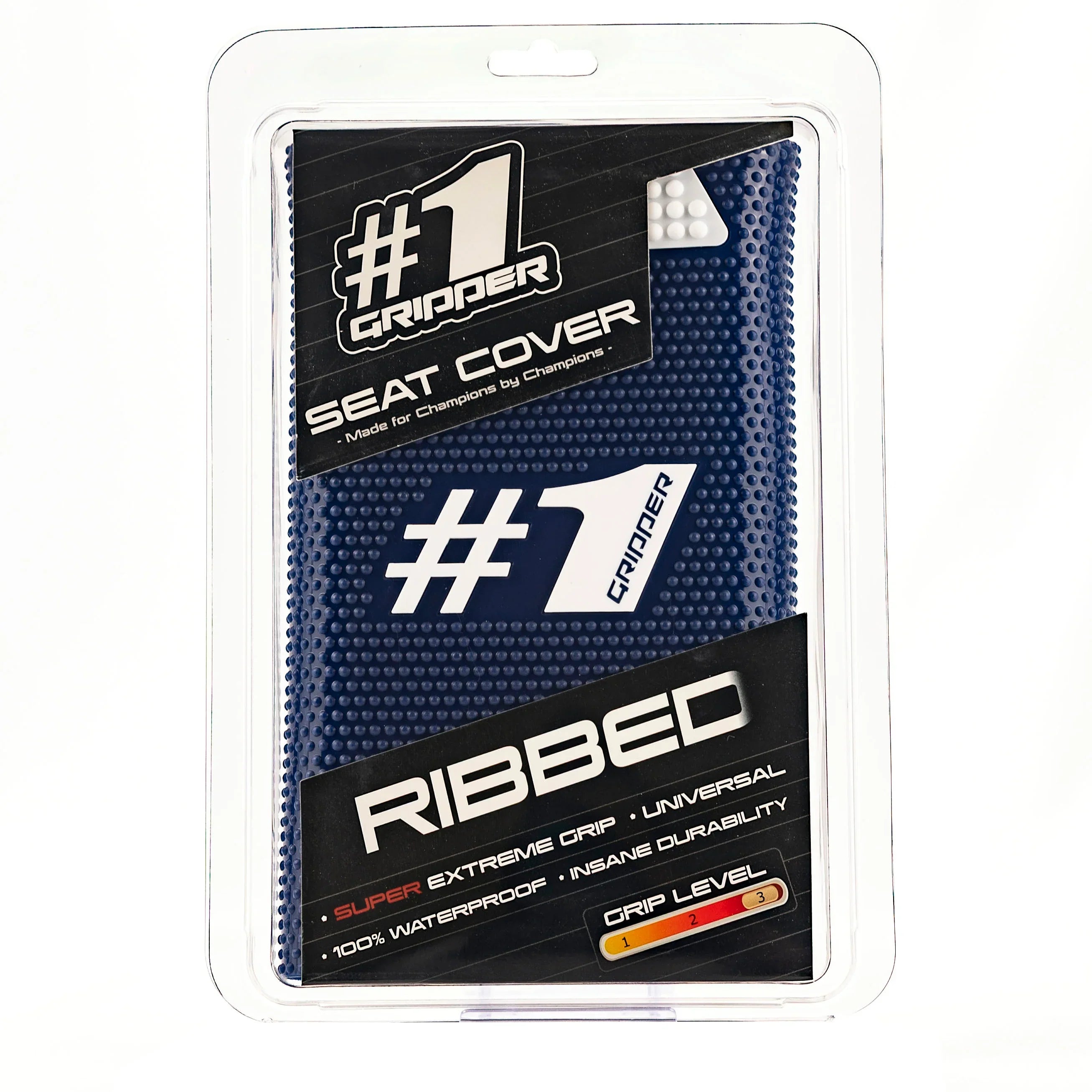 RIBBED Seat Cover - Dark Blue/White