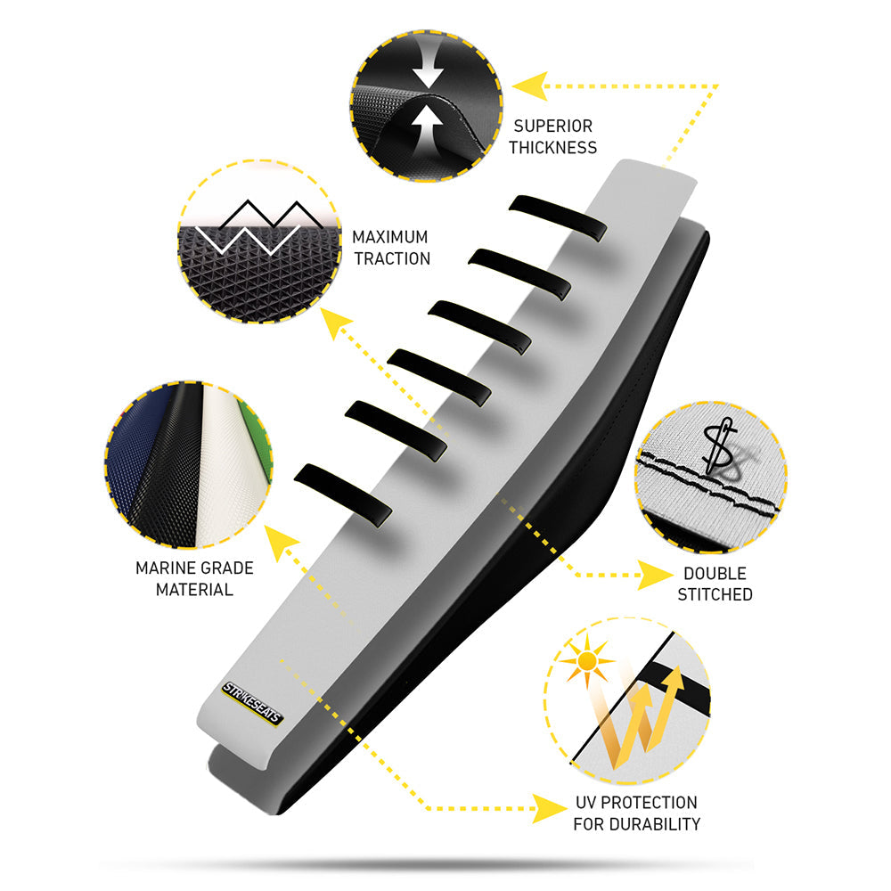 KTM SX/SXF/XC/XCF 16-18 /EXC/EXCF 17-19 NOIR/ORANGE/ORANGE Gripper Housse de selle nervurée