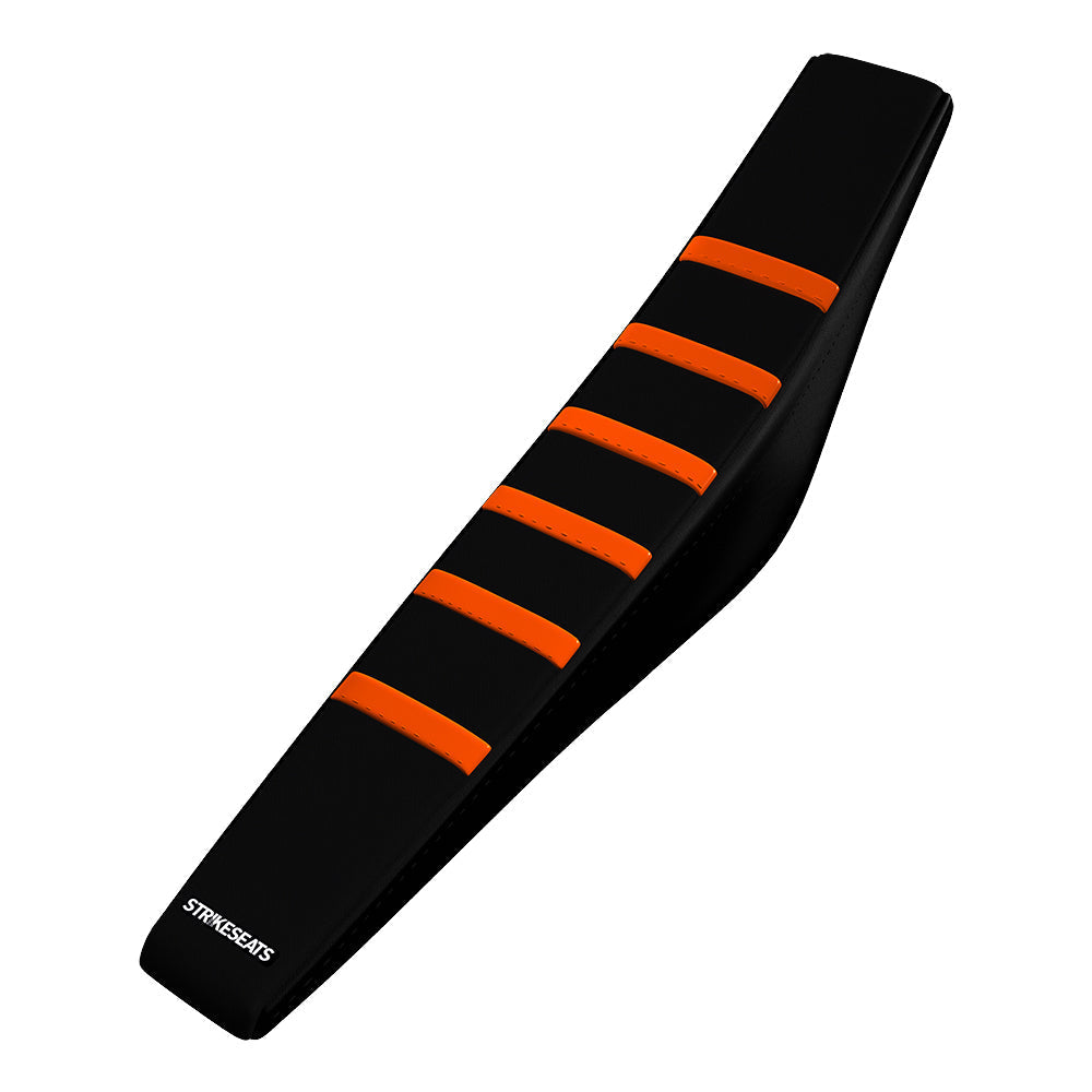 KTM SX/SXF 11-15 /EXC/EXCF 12-16 ORANGE/NOIR/NOIR Gripper Housse de siège nervurée
